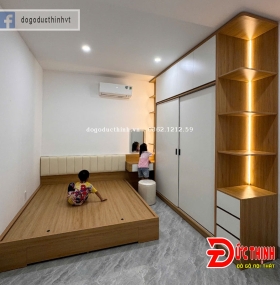 Thi công trọn bộ phòng ngủ gỗ công nghiệp - Công trình anh Hữu Thức Phường Tam Long, TP. Bà Rịa