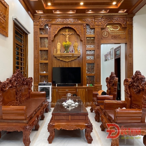 TRANG TRÍ PHÒNG KHÁCH VỚI NỘI THẤT GỖ TỰ NHIÊN