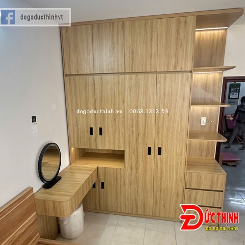Tủ quần áo hiện đại cao full trần – Giải pháp đẹp, gọn và tối ưu cho phòng ngủ hiện đại