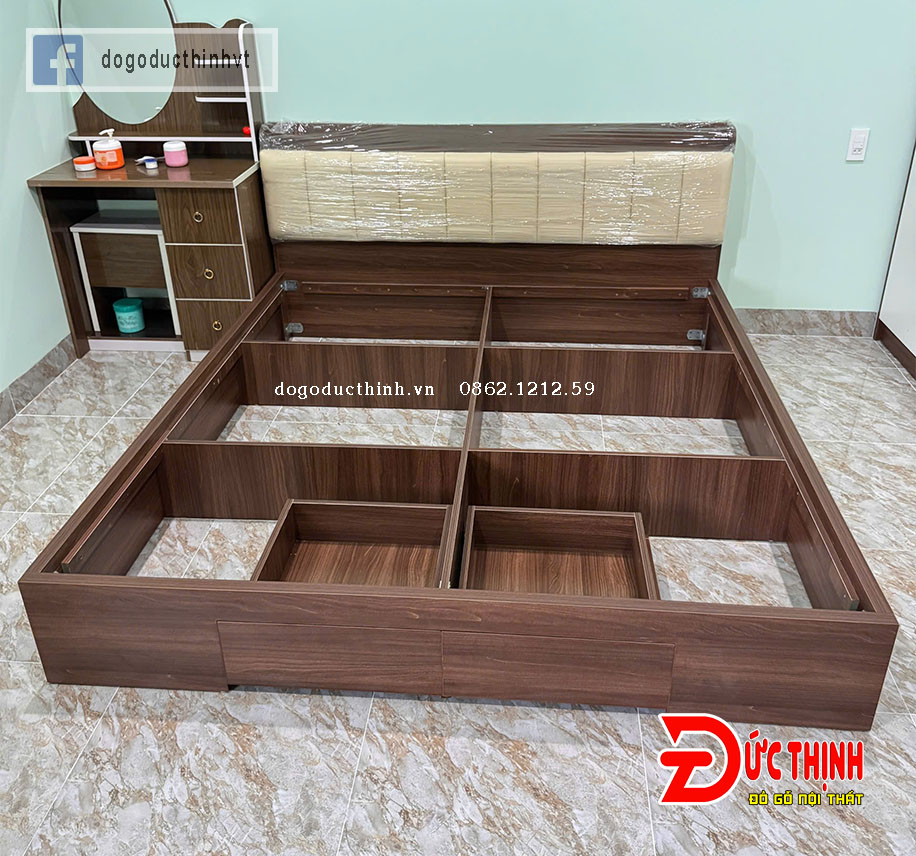 Giường ngủ có ngăn kéo – Tiện lợi, thẩm mỹ, chất liệu gỗ tự nhiên hoặc MDF