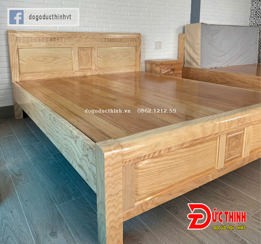 Giường ngủ gỗ sồi Nga - Vạt phản nan