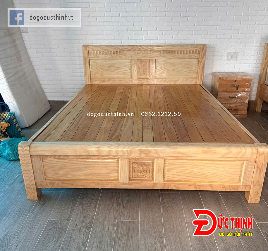 Giường ngủ gỗ sồi Nga - Vạt phản nan