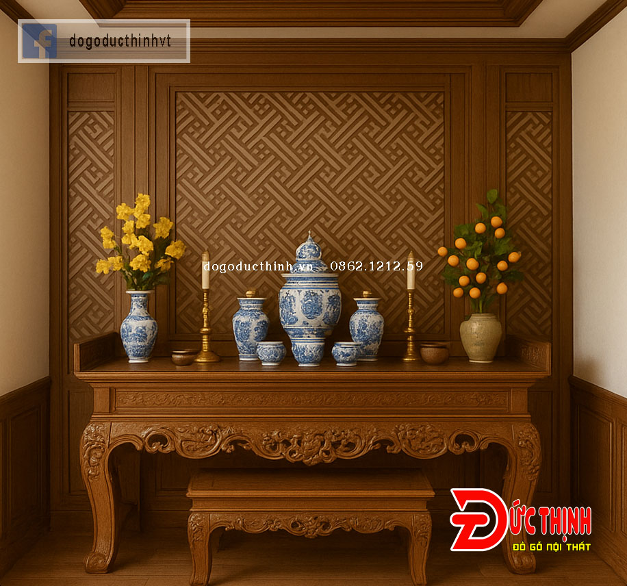 Thiết kế và Thi công Nội thất Phòng Thờ Chuẩn Phong Thủy