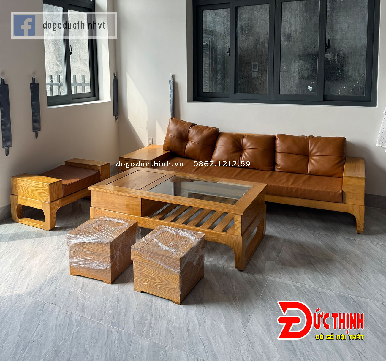 Top 10 mẫu bàn ghế sofa gỗ Sồi Nga ưa chuộng tại Vũng Tàu 2025