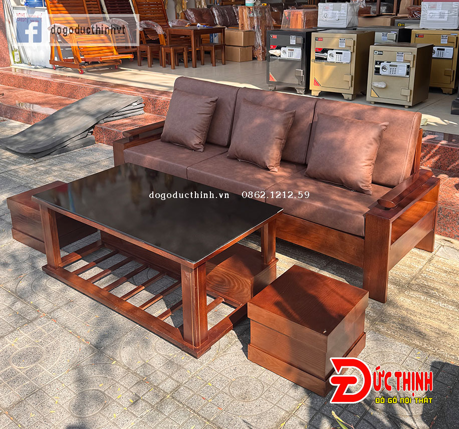 Sofa sồi Nga - Đồ gỗ Đức Thịnh Vũng Tàu