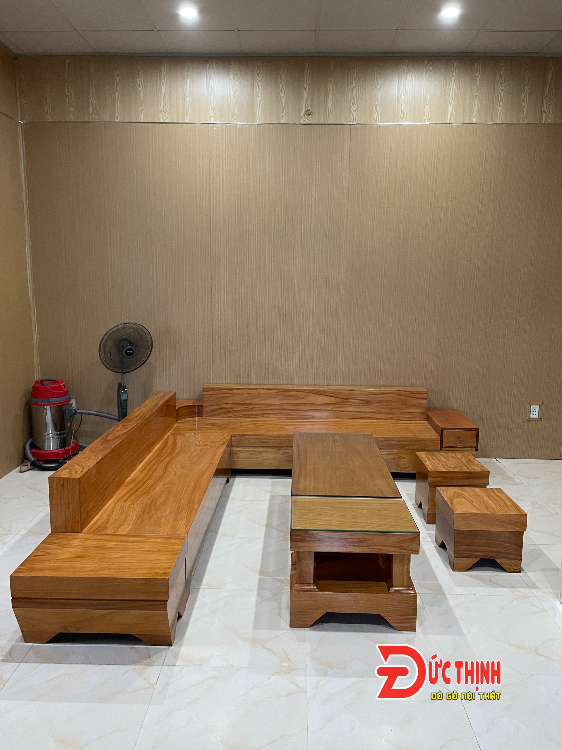 Sofa gỗ đỏ Góc L