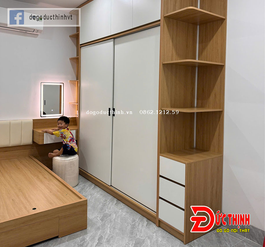  Tủ quần áo gỗ MDF lõi xanh chống ẩm