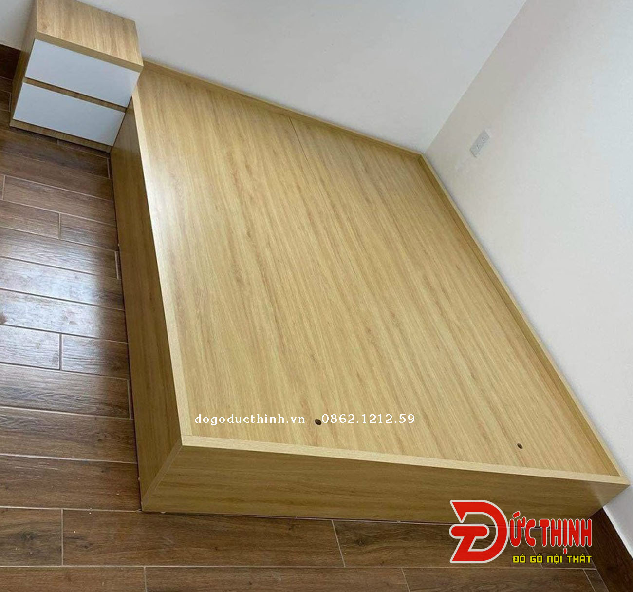 Giường ngủ gỗ MDF hiện đại - mẫu kiểu nhật