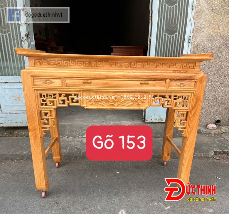 Án Gian thờ gỗ đỏ 153 - nhất cấp