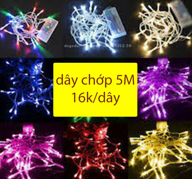 Dây chớp 5M đủ màu 50 bóng
