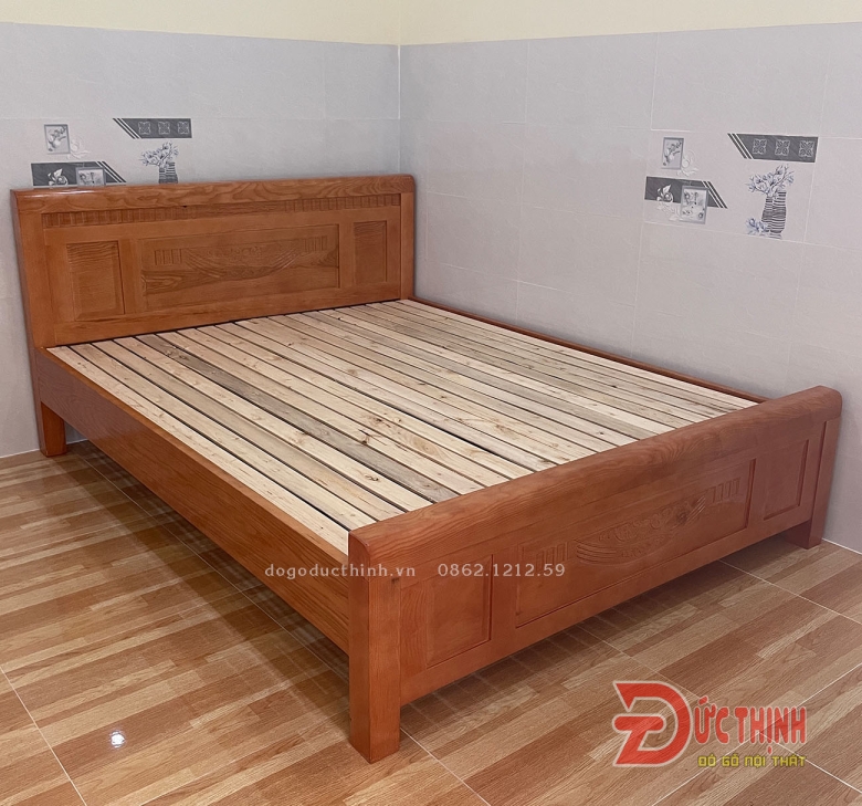 Giường gỗ sồi sơn màu - các mẫu