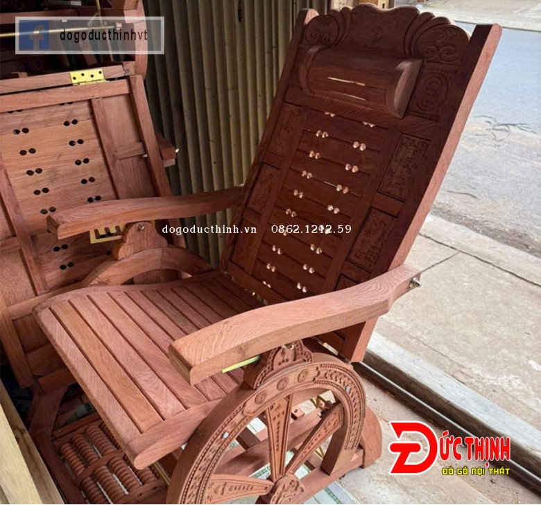 Ghế thư giãn massage gỗ hương đá