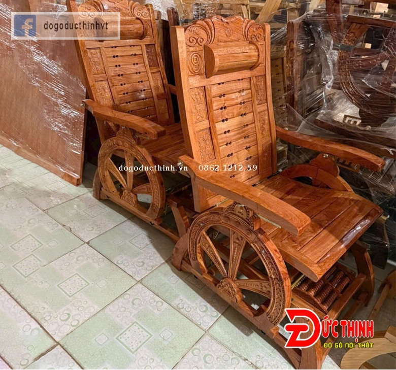 Ghế thư giãn massage gỗ hương đá
