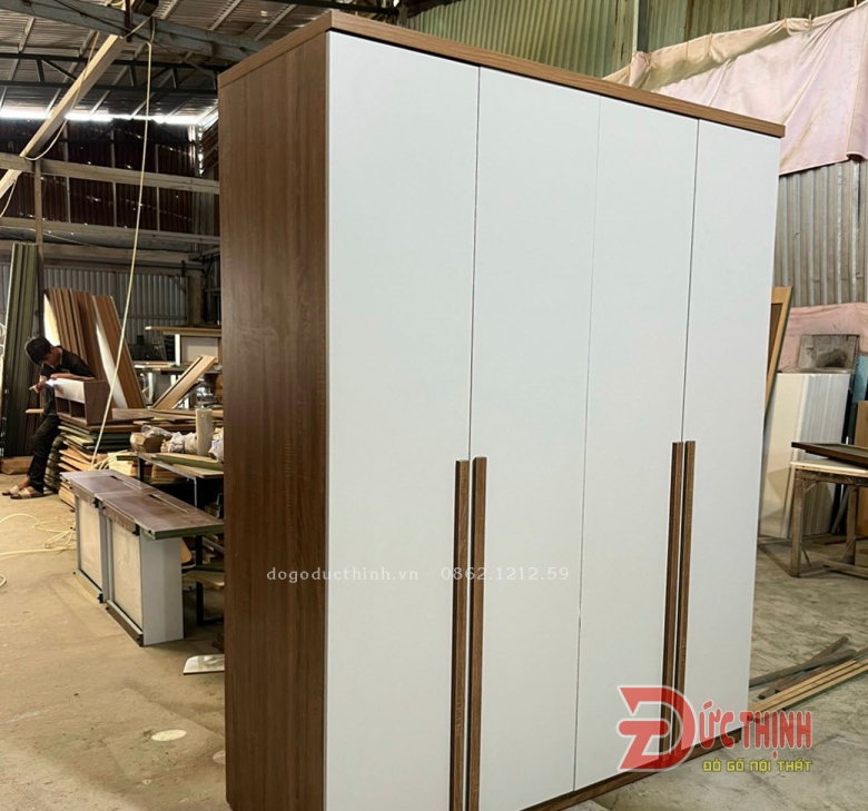 Tủ quần áo gỗ MDF cánh mở (phối màu cánh)