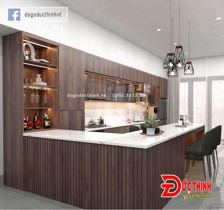 Bảng giá Tủ bếp gỗ Công nghiệp 